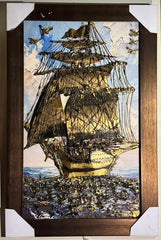 Classic Ocean Ship Painting ( Hand Made )