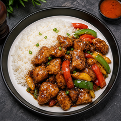 Chicken Black Pepper with Fried Rice