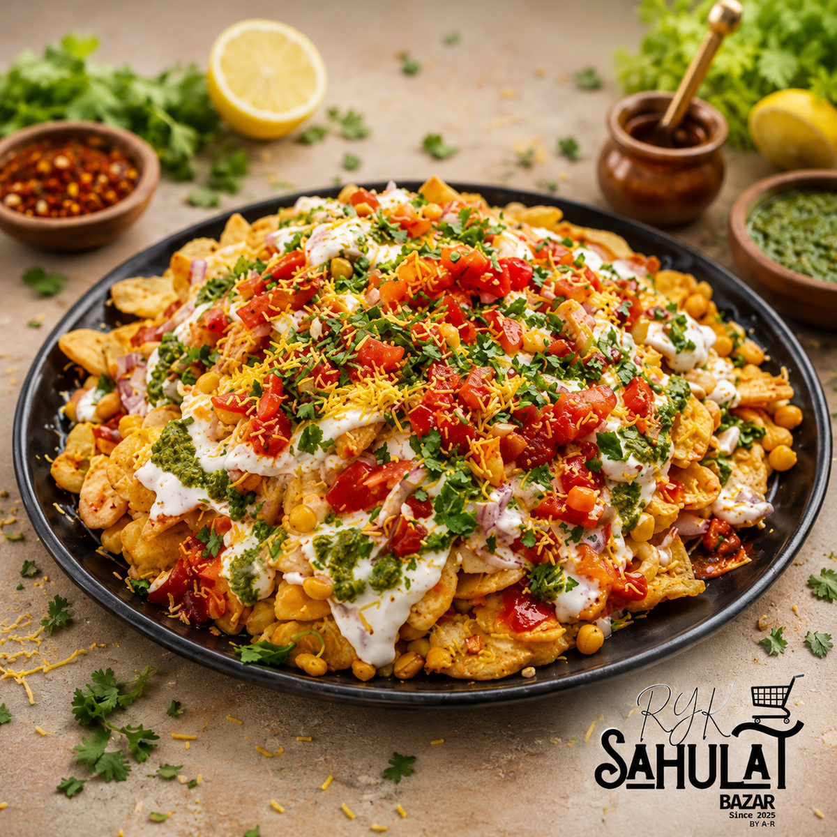 Dahi Bhallay, Chana & Fruit Chaat Mix