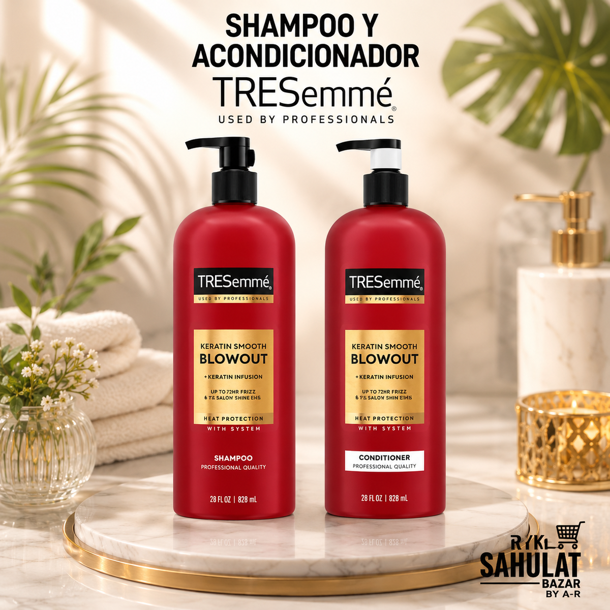 TRESemmé, Keratin Smooth Blowout Shampoo, 828 ml