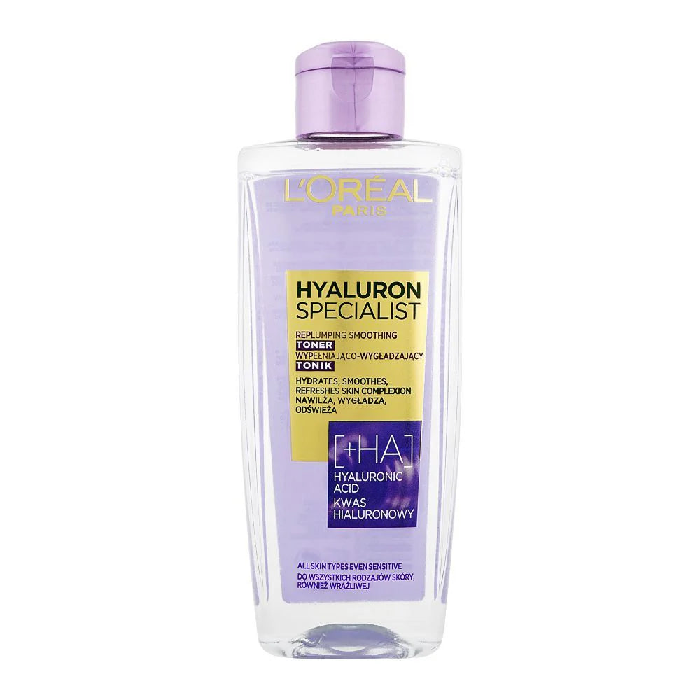 L'Oreal Paris Hyaluron Replumping Toner, All Skin Types, 200ml