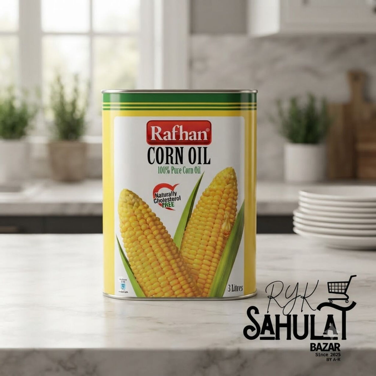 RAFHAN CORN OIL TIN