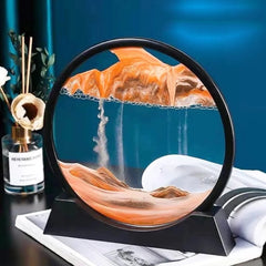 Prince of Persia Sandscape Painting - Sand Clock - Moving Sand Art - Hourglass Sand Timer - 3D Moving Sand Mountain Lamp with Metal Stand - Showpiece - Home Decoration