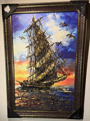 Luxury Ship Painting ( Hand Made )