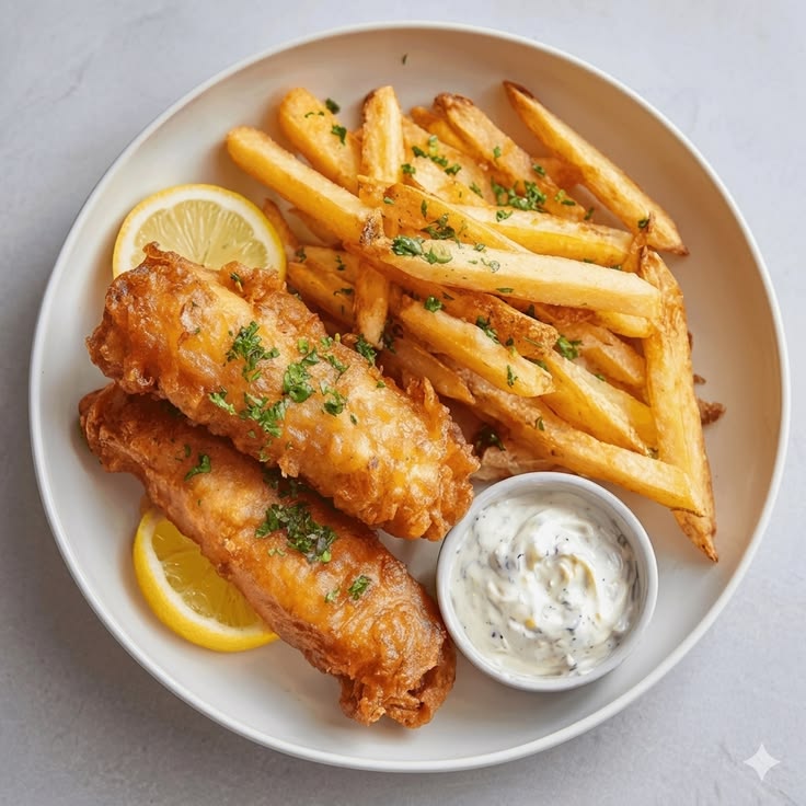 Fish & Chips ( 6 Pc )