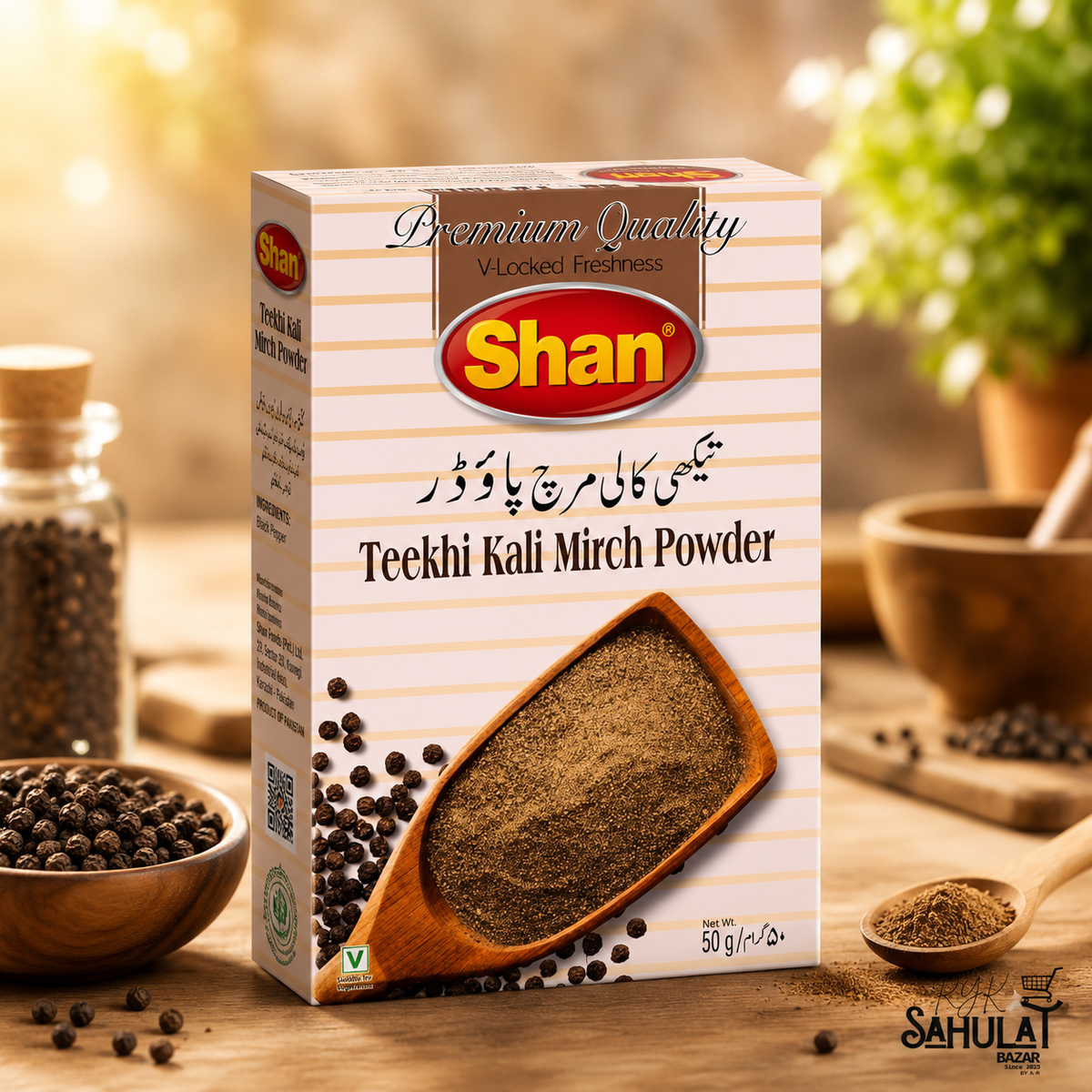 SHAN TEEKHI KALI MIRCH POWDER 50 GM