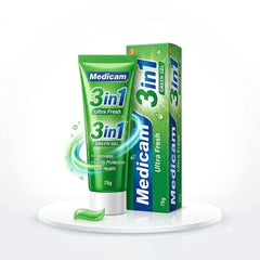 Medicam Ultra Fresh 3in1 Green Gel Toothpaste, 75g