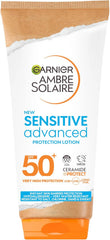 Garnier Ambre Solaire Sun Cream SPF 50+ Sensitive Advanced Sunscreen, 50 ml