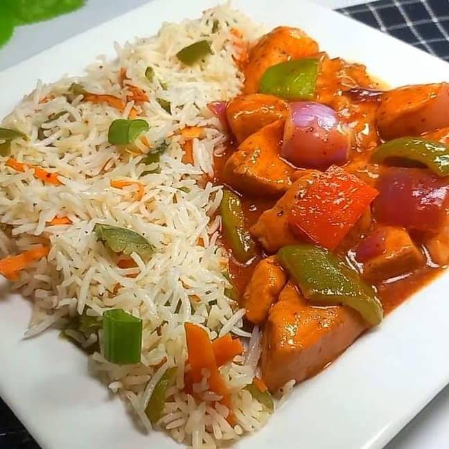 Chicken Shashlik with Rice