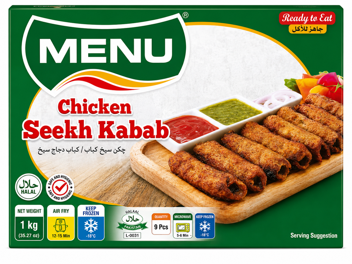 Menu Chicken Seekh Kabab 9PCS 245GM