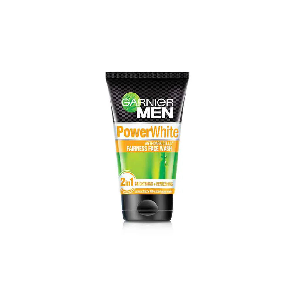 GARNIER MEN POWER WHITE FACE WASH 100ML