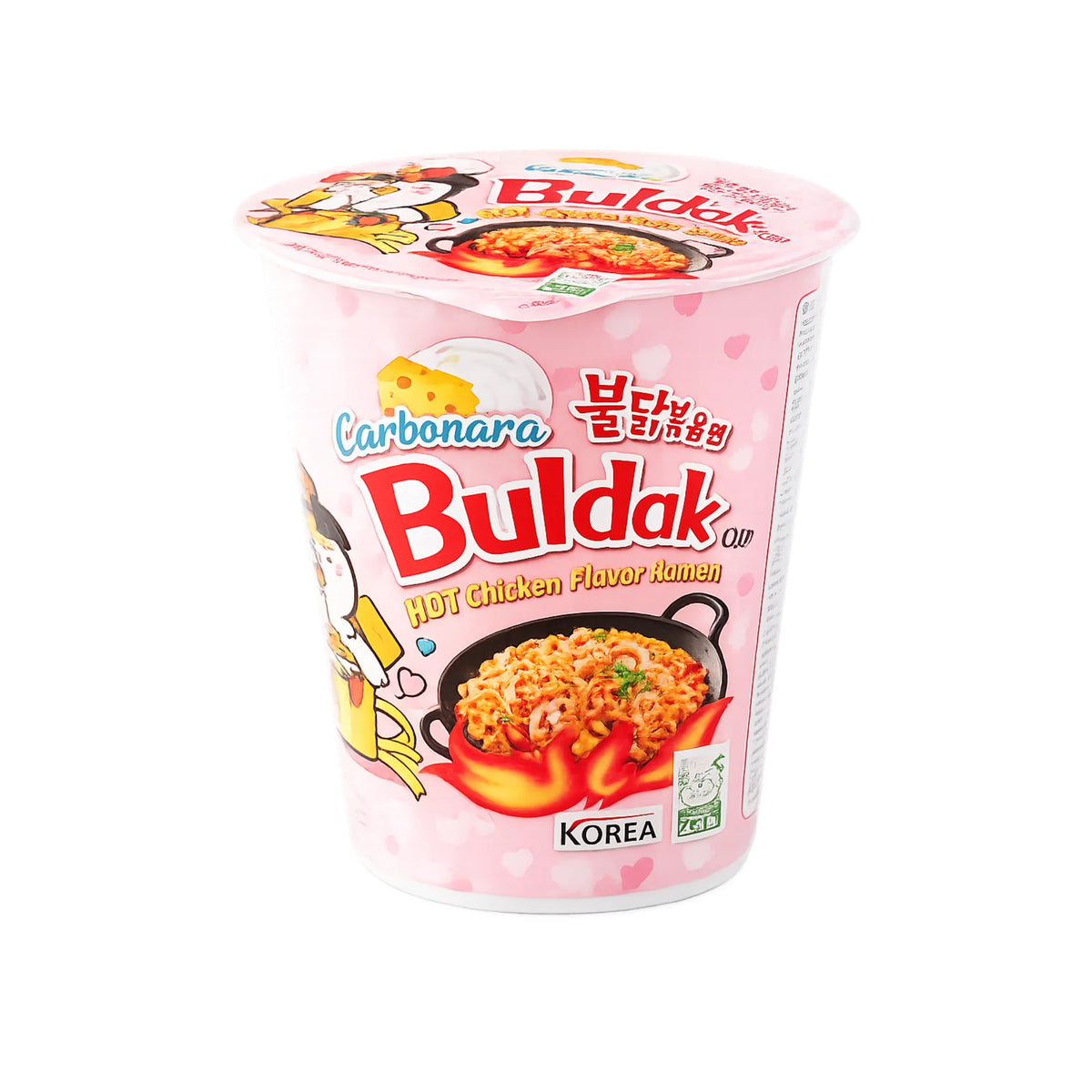 Samyang Buldak Spicy Chicken Carbonara Instant Noodle Soup Cup, 80 g