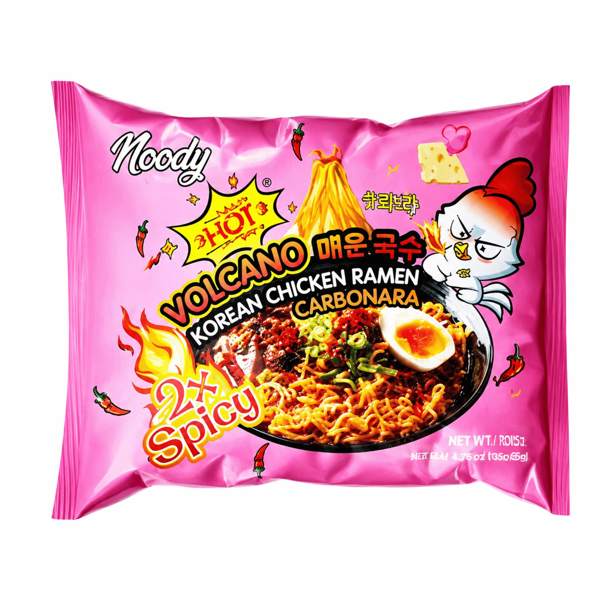 NOODY VALCANO CARBONARA 2X SPICY NOODLES 120GM