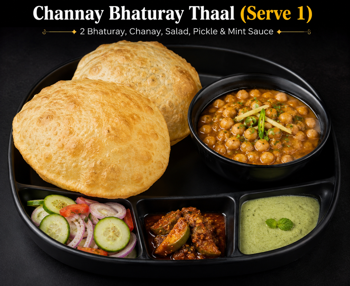 Channay Bhaturay Thaal (Serve 1)