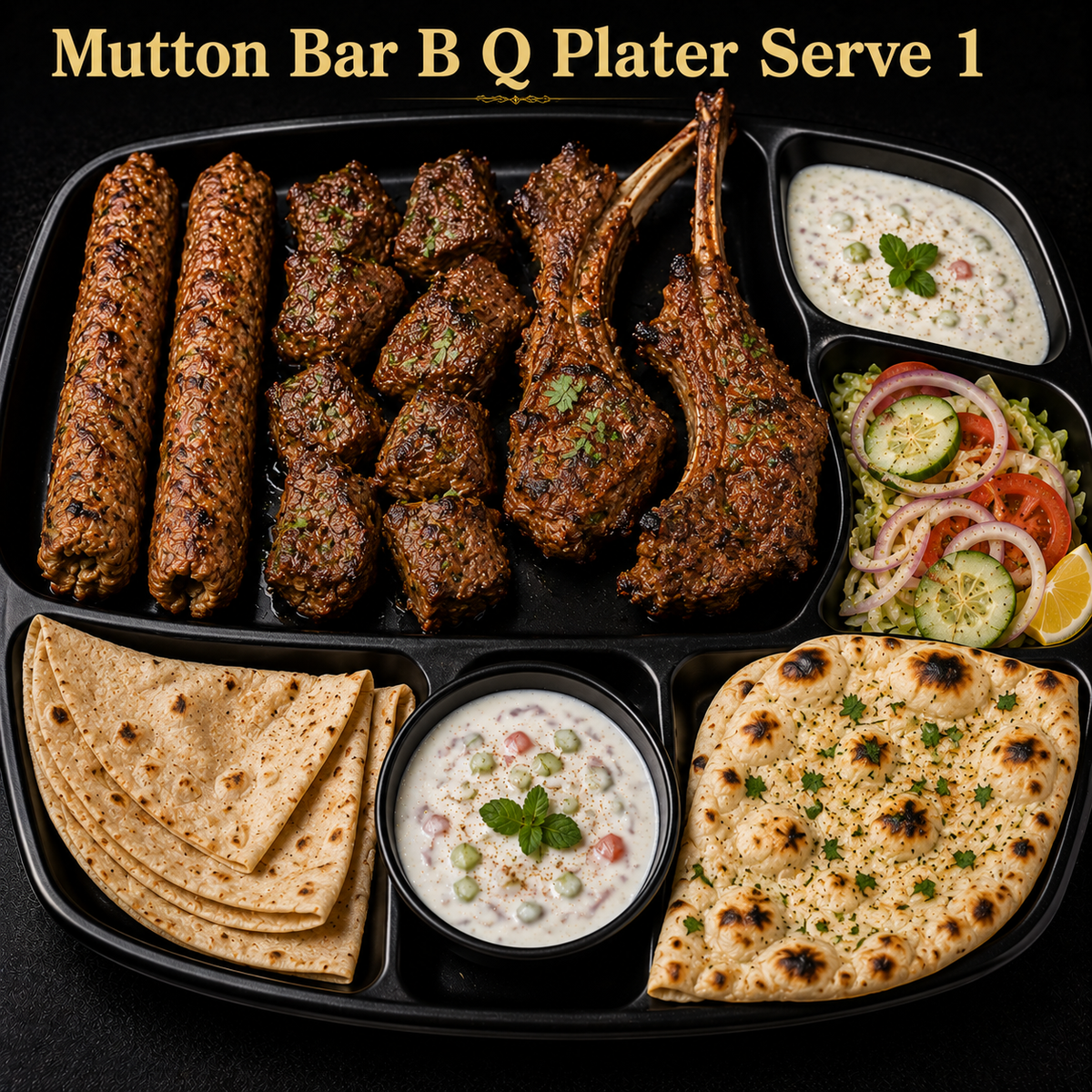 Mutton Bar B. Q Platter (Serve 1)