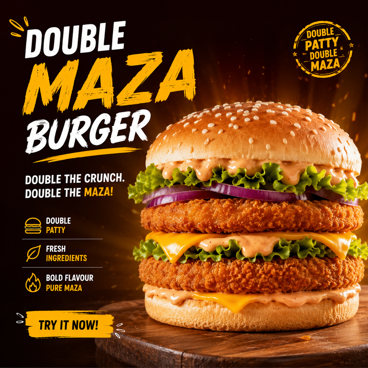 Double Maza Burger