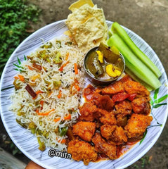 Chicken Shashlik with Fried Rice