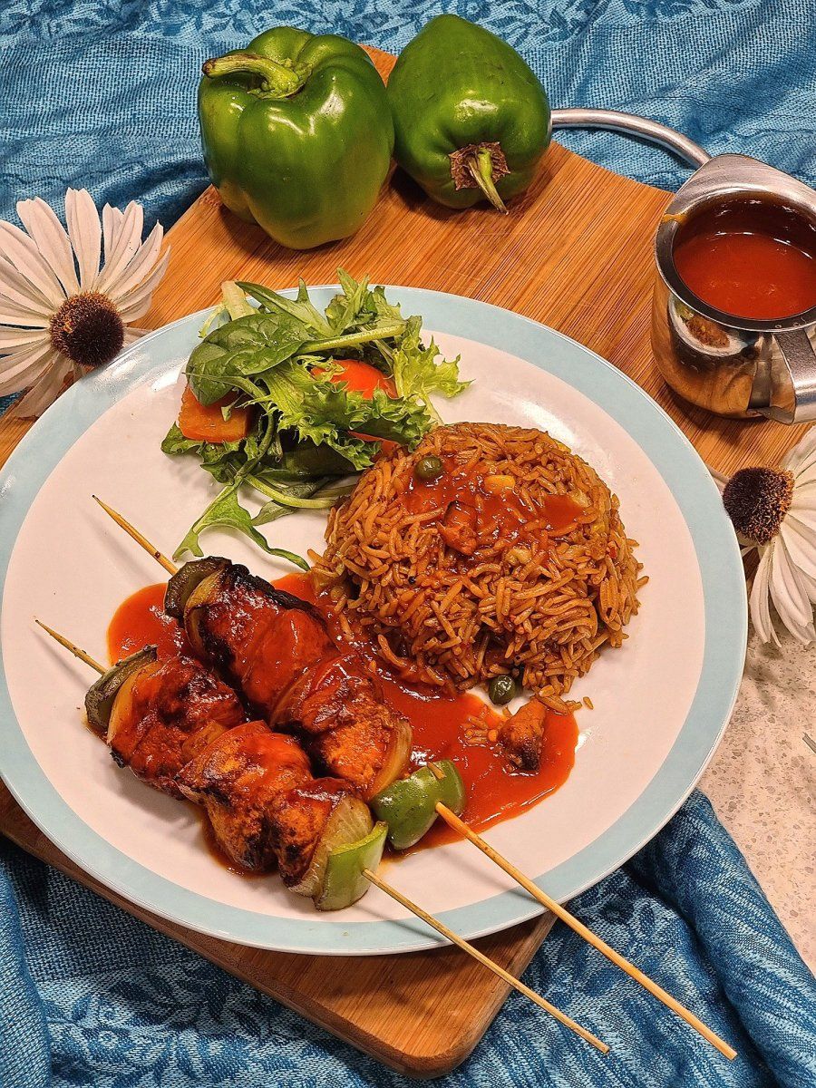 Chicken Shashlik with Masala Rice