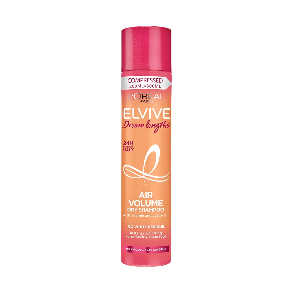Loreal Paris - Elvive Dream Lengths Dry Shampoo – 24H Volume & Oil Control – 200ml