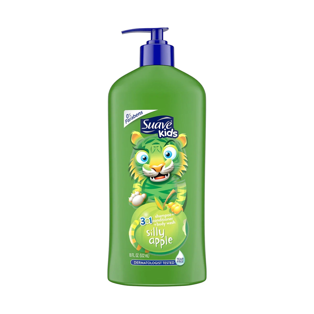Suave Kids - Silly Apple 3-in-1 Shampoo, Conditioner, Body Wash - 532 ML