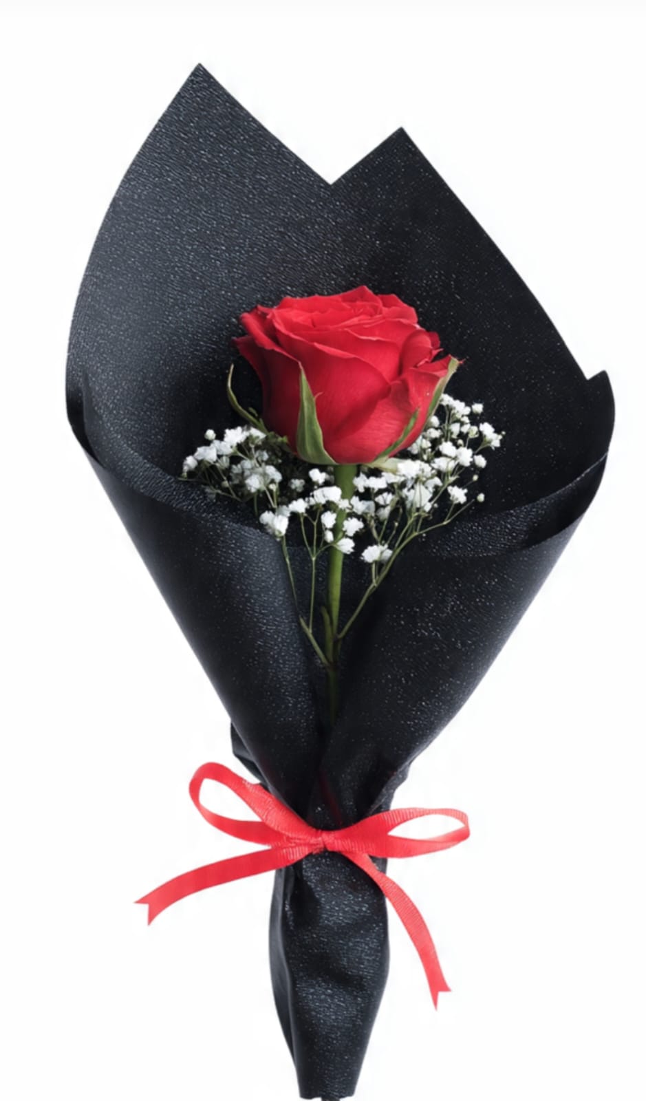 Single Red Rose Bouquet