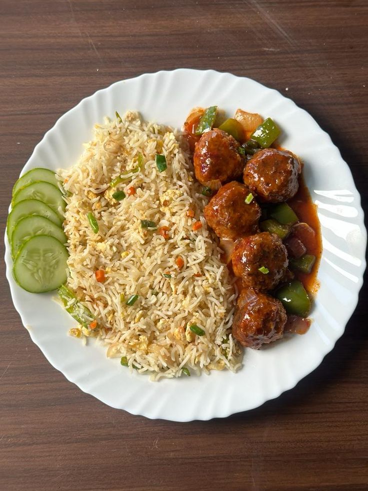 Manchurian with Fried Rice ( One Person )