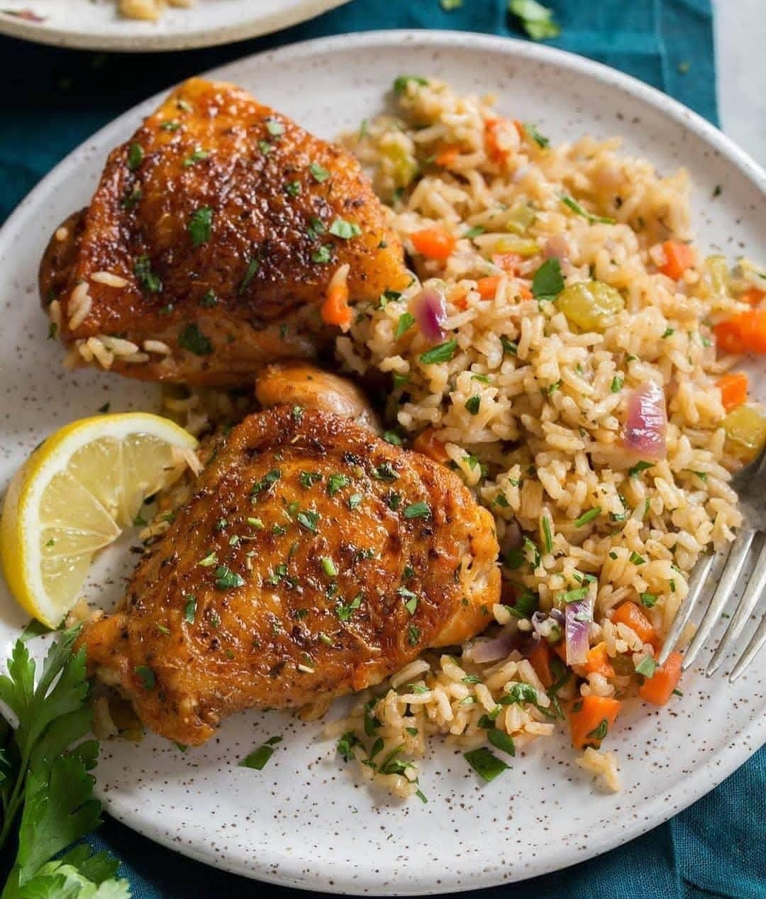 Chicken Black Pepper with Masala Rice