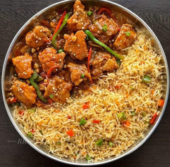 Chicken Chili Dry with Masala Rice