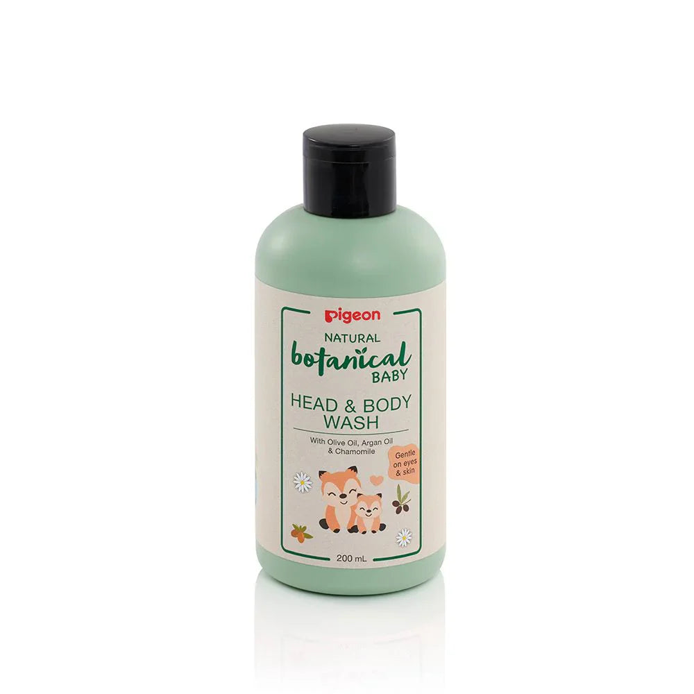 PIGEON NATURAL BOTANICAL BABY HEAD & BODY WASH GENTLE & NOURISHING 200 ml
