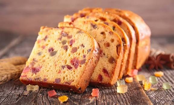 Simple Fruit Cake Slice