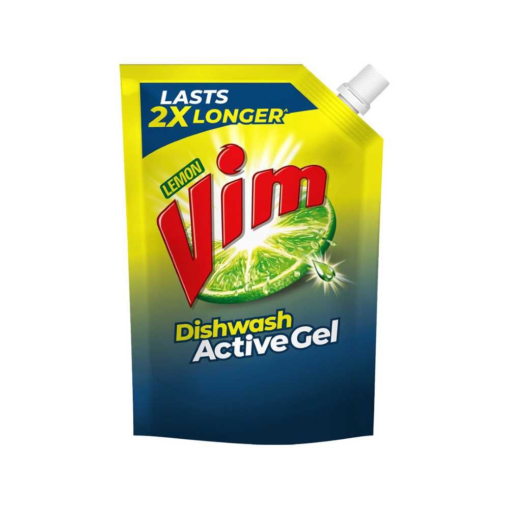 Vim Lemon Dishwash Active Gel Refill Pouch 750ml
